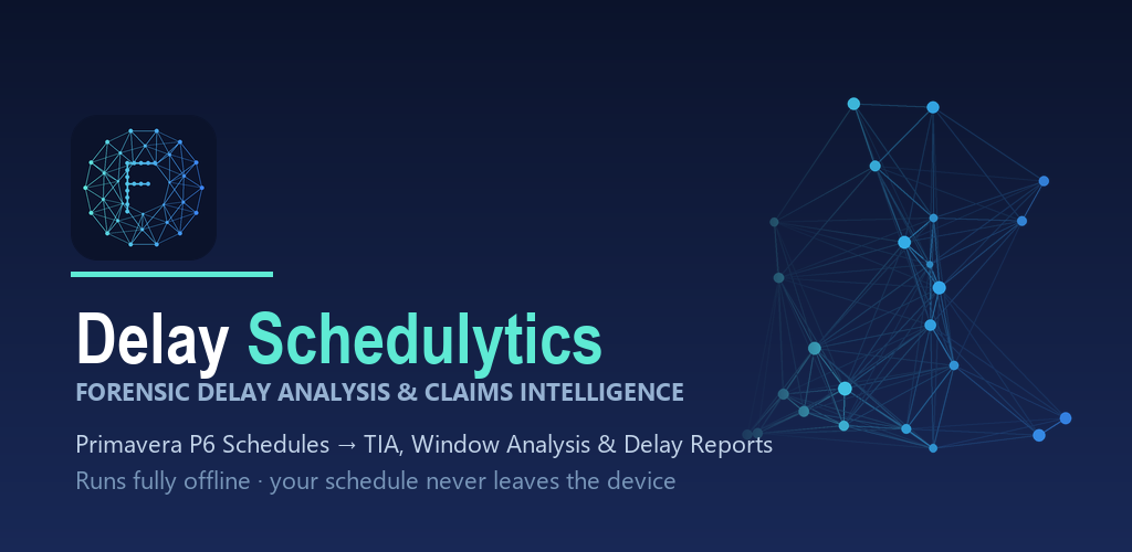 Delay Schedulytics — Forensic delay analysis P6 software